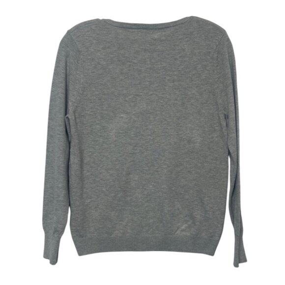 Blu Dahlia Cardigan Sweater Womens Medium Gray New WOT Button Front - Picture 2 of 7